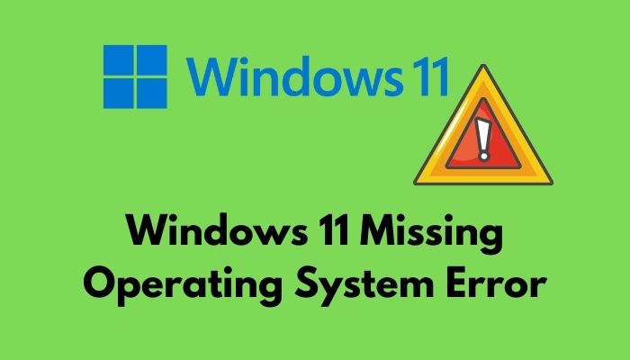 System operating windows missing mbr fix found not error without easeus partition rebuild solution installation cd dvd